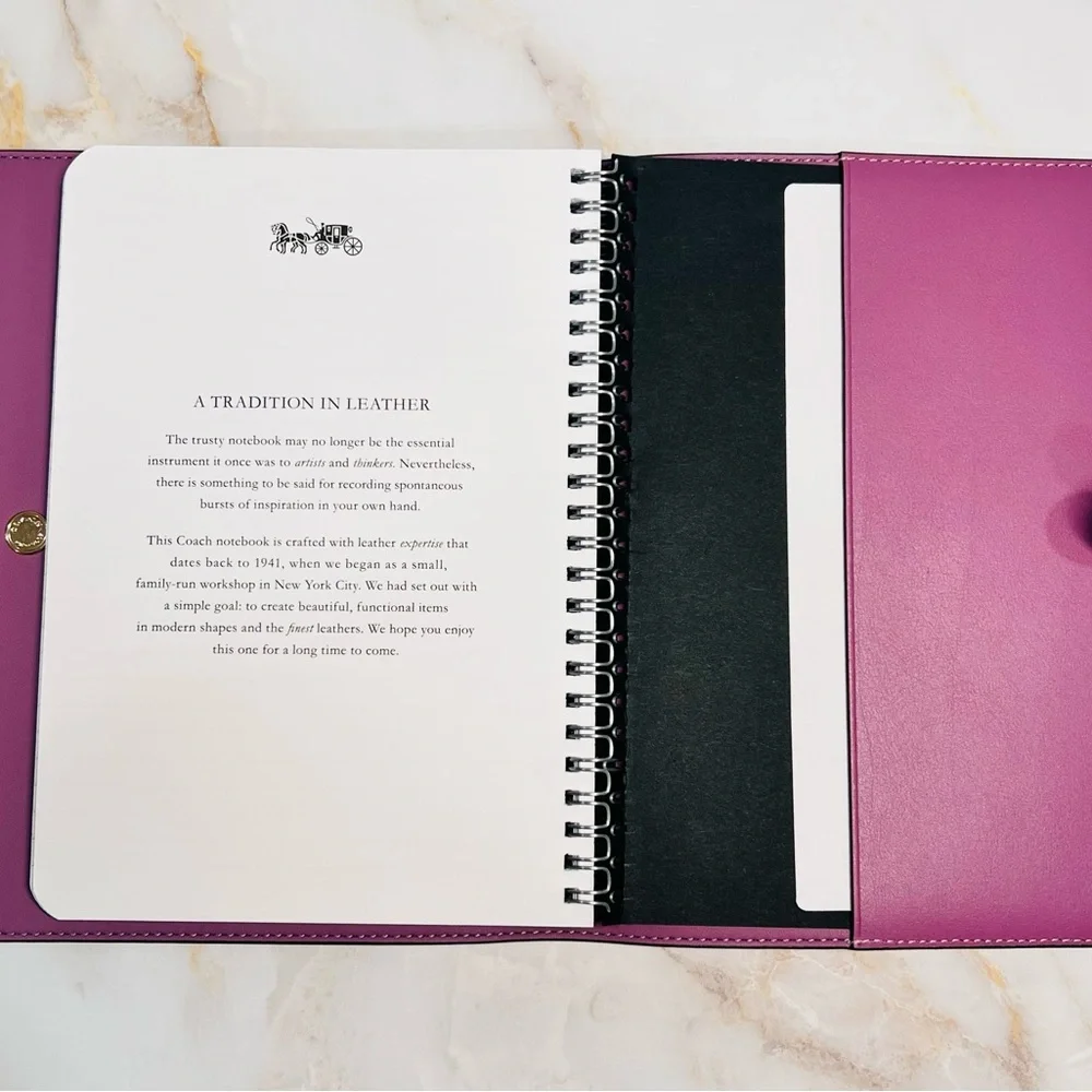 NEW! COACH NOTEBOOK with Floral Print | Lilac Multi - Picture 5 of 7